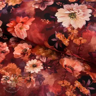 Tricot Flowers Junie red digital print