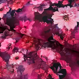 Tricot Flowers Junie pink digital print