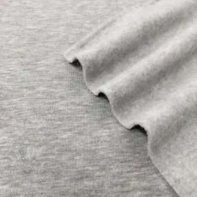 Geruwde sweaterstof JOGGING light grey melange