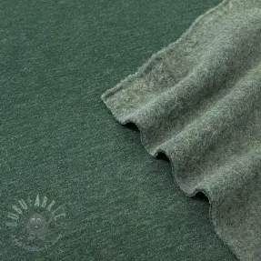 Geruwde sweaterstof JOGGING dark green melange
