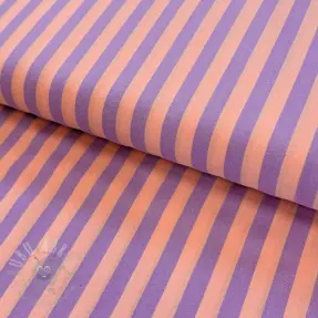 Katoenen stof YARN DYED BIG Stripes peach