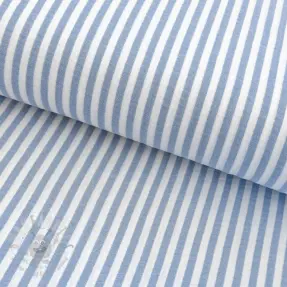 Dubbelgaas/mousseline YARN DYED Summer stripe blue