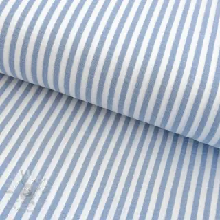 Dubbelgaas/mousseline YARN DYED Summer stripe blue