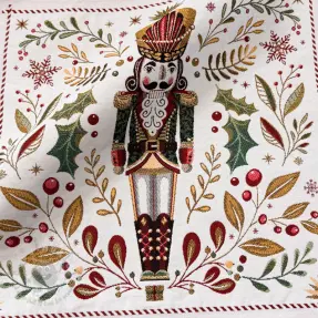 Decoratiestof jacquard Casse-Noisette blanc design A PANEL