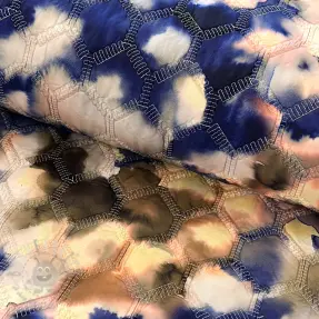 Gewatteerde stof Aquarel nature gradini blue