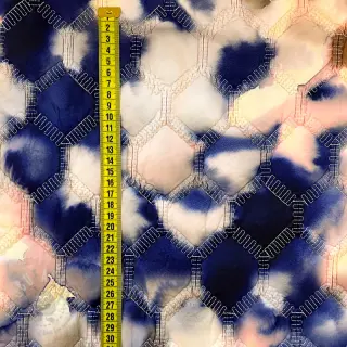 Gewatteerde stof Aquarel nature gradini blue