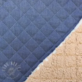 Gewatteerde stof DENIM blue