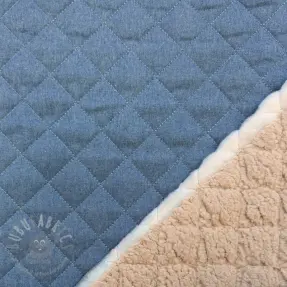 Gewatteerde stof DENIM light blue