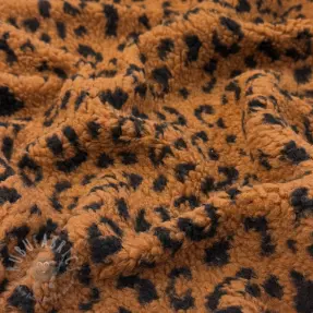 Mantelstof TEDDY Panther love brown