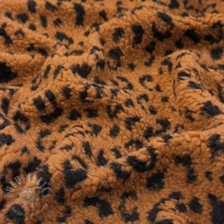 Mantelstof TEDDY Panther love brown
