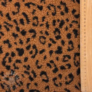 Mantelstof TEDDY Panther love brown