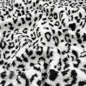 Mantelstof TEDDY Panther love off white