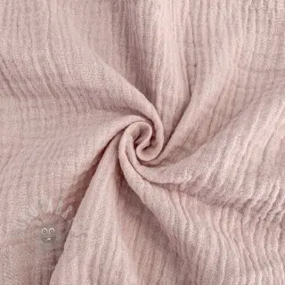 Dubbelgaas/mousseline old rose ORGANIC