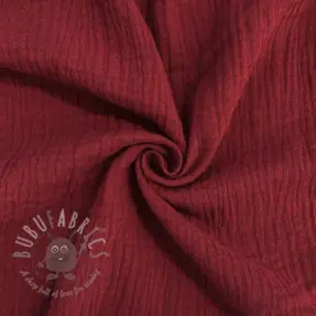 Dubbelgaas/mousseline bordeaux