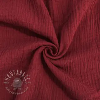 Dubbelgaas/mousseline bordeaux
