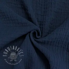 Dubbelgaas/mousseline navy