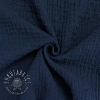 Dubbelgaas/mousseline navy