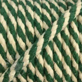 Katoenen koord 5 mm green ecru