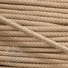 Katoenen koord 8 mm beige