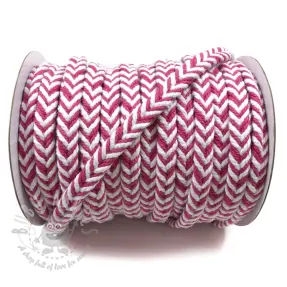 Katoenen koord gevlochten fuchsia