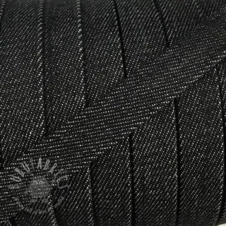 Katoenen koord plat 15 mm Denim black