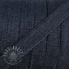 Katoenen koord plat 15 mm Denim navy