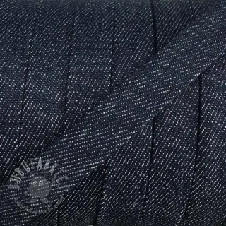 Katoenen koord plat 15 mm Denim navy