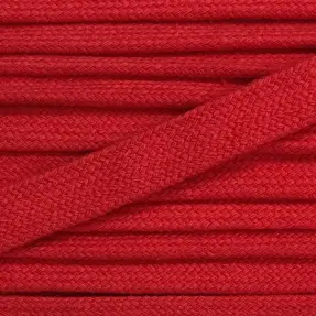 Bavlnená šnúra plochá 13 mm červená