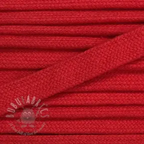 Katoenen koord plat 13 mm rood
