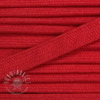 Katoenen koord plat 13 mm rood