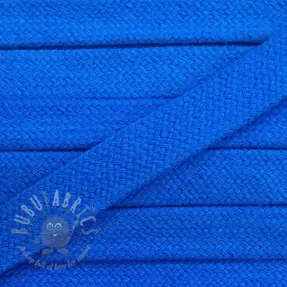 Katoenen koord plat 13 mm blauw