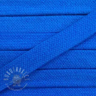 Katoenen koord plat 13 mm blauw