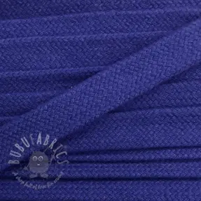 Katoenen koord plat 13 mm donkerblauw