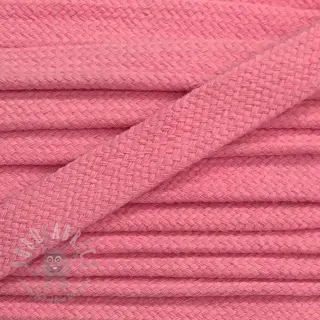 Katoenen koord plat 13 mm lichtroze