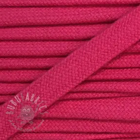Katoenen koord plat 13 mm donkerroze