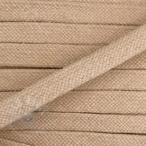 Katoenen koord plat 15 mm beige