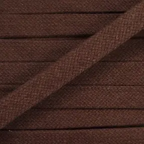 Bavlnená šnúra plochá 15 mm choco