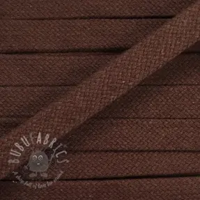 Katoenen koord plat 15 mm choco