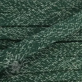 Katoenen koord plat 15 mm melange green