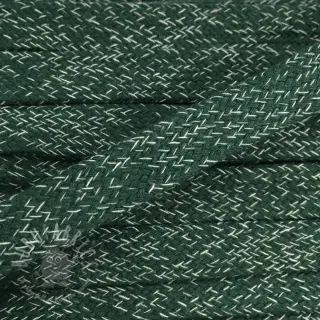 Katoenen koord plat 15 mm melange green