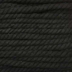 Bavlnená šnúra točená 12 mm čierna