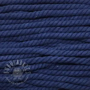 Katoenen koord getwijnd 12 mm blauw
