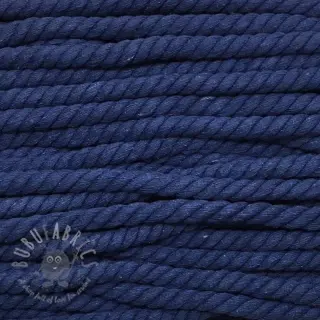 Katoenen koord getwijnd 12 mm blauw
