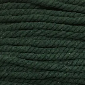 Bavlnená šnúra točená 12 mm zelená tmavá