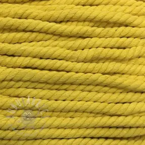 Katoenen koord getwijnd 12 mm geel