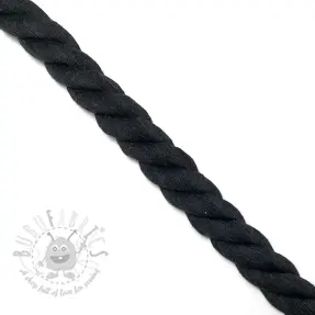Katoenen koord getwijnd 2,5 cm black