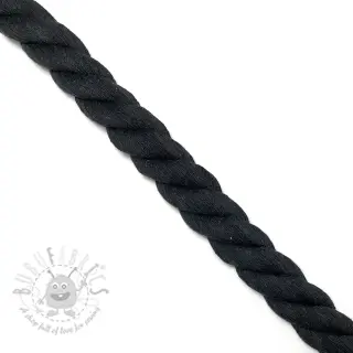 Katoenen koord getwijnd 2,5 cm black