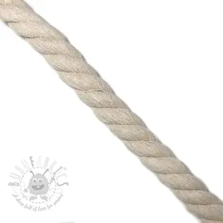 Katoenen koord getwijnd 2,5 cm cream