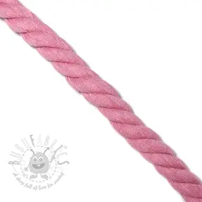 Katoenen koord getwijnd 2,5 cm rose