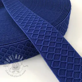 Glad elastiek 4 cm Rhombus blue